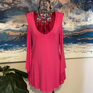 Boston Proper hot pink LS tee.